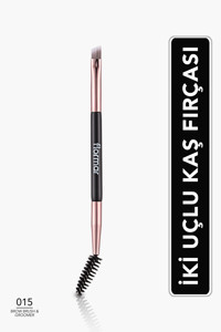 Flormar Brow Brush & Groomer 015 Çift Taraflı Kaş Boyama ve Tarama Fırçası