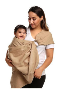 Baby Plus Sling 14 kg Kapasiteli Oturaklı Yenidoğan Kanguru Gri