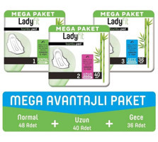 Ladyfit Bambu İnce 124'lü Hijyenik Ped 3 Adet