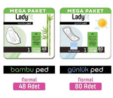 Ladyfit Bambu İnce 64'lü Hijyenik Ped 2 Adet