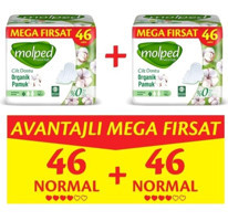 Molped Pure&Soft Organik İnce Antialerjik 46'lı Hijyenik Ped 2 Adet