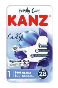 Kanz Ultra İnce Antialerjik 28'li Hijyenik Ped 1 Adet