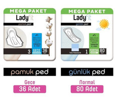 Ladyfit Pamuk İnce 58'li Hijyenik Ped 2 Adet