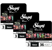 Sleepy Black Premium Plus Organik İnce Antialerjik 18'li Hijyenik Ped 6 Adet