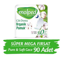 Molped Pure & Soft Organik İnce 30'lu Hijyenik Ped 3 Adet