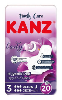 Kanz Ultra İnce Antialerjik 20'li Hijyenik Ped 1 Adet