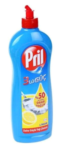 Pril 3 lü Güç Limon Kokulu Sıvı El Bulaşık Deterjanı 1.35 kg
