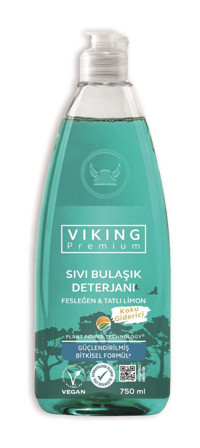 Viking Premium Fesleğen Limon Kokulu Sıvı El Bulaşık Deterjanı 750 ml