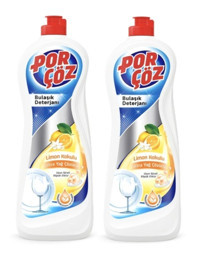Porçöz Güçlü Yağ Çözücü Limon Kokulu Sıvı El Bulaşık Deterjanı 2x675 ml