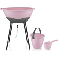 Baby Jem Elegant Ayaklı Pembe Bebek Küveti