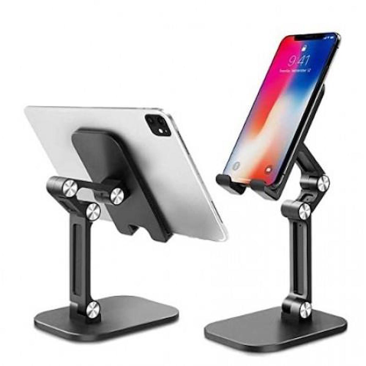 3B Ayarlanabilir Ayaklı Masa Tablet Standı Siyah