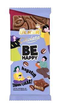Ülker Be Happy Tablet Latte Sütlü Çikolata 24x90 gr