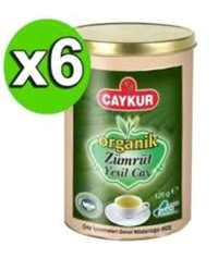 Çaykur Zümrüt Yeşil Çay Organik Bitki Çayı 6 Adet 125 gr