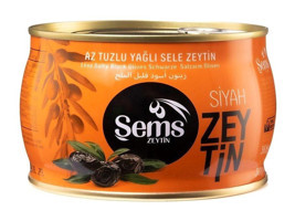Şems Kalibre Az Tuzlu Sele Siyah Zeytin Teneke 300 gr