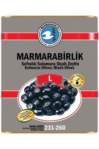 Marmarabirlik Yağlı Tuzlu Salamura Siyah Zeytin Teneke 10 kg