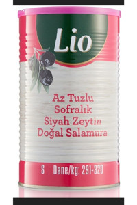 Lio Az Tuzlu Salamura Siyah Zeytin Teneke 800 gr