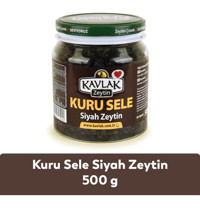 Kavlak Zeytin Kuru Sele Gemlik Tuzlu Siyah Zeytin Pet Kavanoz 500 gr