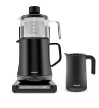 Homend Smart Royaltea Plus Otomatik Cam Demlikli 2000 W Çelik Siyah Vintage Çay Makinesi