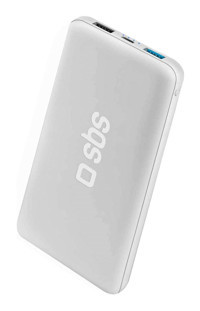 Global WNE0304 10000 mAh Hızlı Şarjlı Işıklı USB Çoklu Bağlantılı Kablolu Powerbank Beyaz