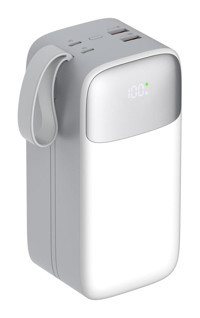Sword SW-50PO3 50000 mAh Dijital Göstergeli USB Çoklu Bağlantılı Kablolu Powerbank Beyaz