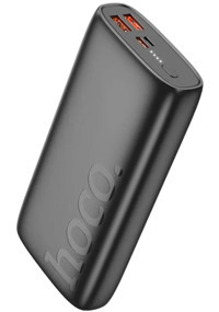 Hoco J122A 20000 mAh Hızlı Şarjlı USB Çoklu Bağlantılı Kablolu Powerbank Siyah
