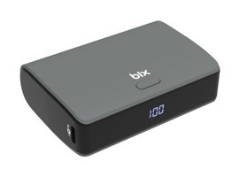 Bix Pb106 1000 mAh Hızlı Şarjlı Dijital Göstergeli Type C - USB Kablolu Powerbank Gri