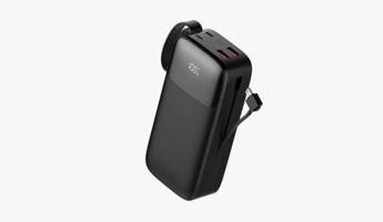 Sword SW-30PO3 30000 mAh Dijital Göstergeli USB Çoklu Bağlantılı Kablolu Powerbank Siyah