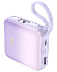 Hoco Q23 Blade 10000 mAh Hızlı Şarjlı USB Kablolu Powerbank Mor