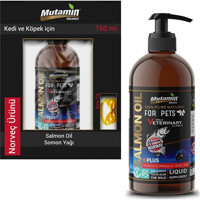 Mutamin Organics Norveç Somon Balık Yağı Multivitamin Bağışıklık Güçlendirici Yavru-Yaşlı Kedi Vitamini yağ 150 ml