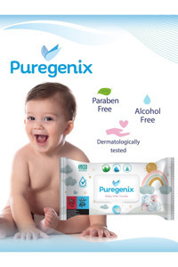 Puregenix Bebek 100 Yaprak 4'lü Paket Islak Mendil