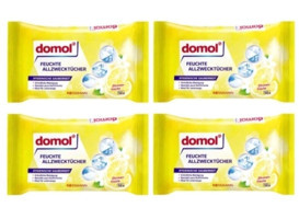 Domol Limonlu 50 Yaprak 4'lü Paket Islak Mendil