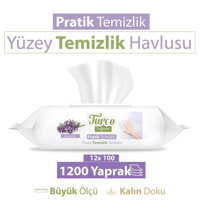 Turco Lavantalı 100 Yaprak 12'li Paket Islak Mendil