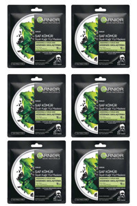 Garnier Siyah Yosunlu Gözenek Sıkılaştırıcı Nemlendirici Kağıt Yüz Maskesi 6x28 gr