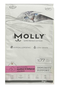 Molly Mother&Babycat Hipoalerjenik Tavuklu Düşük Tahıllı Yavru Kedi Maması 2 kg