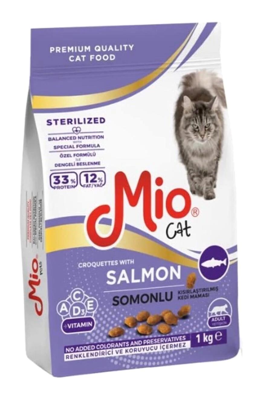 Mio Sterilesed Somonlu Tahıllı Yetişkin Kedi Maması 1 kg