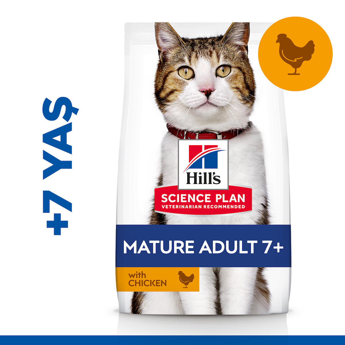 Hill's Mature Tavuklu Tahıllı Yaşlı Kedi Maması 3 kg