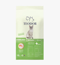 Teodor STERILISED Somonlu Kısırlaştırılmış Yetişkin Kedi Maması 15 kg