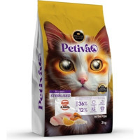 Petiva Balık Kısırlaştırılmış Az Tahıllı Yetişkin Kedi Maması 3 kg