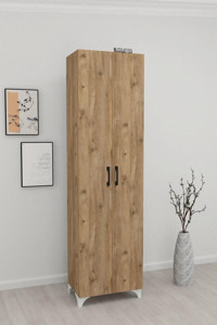 Bofigo 8 Raflı 2 Kapaklı Çok Amaçlı Mutfak Dolabı Banyo Dolabı Çok Amaçlı Dolap Cemre Çam