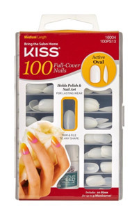 Kiss 100ps13c Yapıştırıcılı 100'lü Beyaz Takma Tırnak