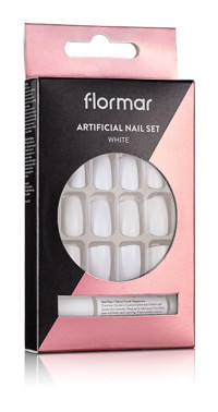 Flormar Klasik 10'lu Beyaz Takma Tırnak