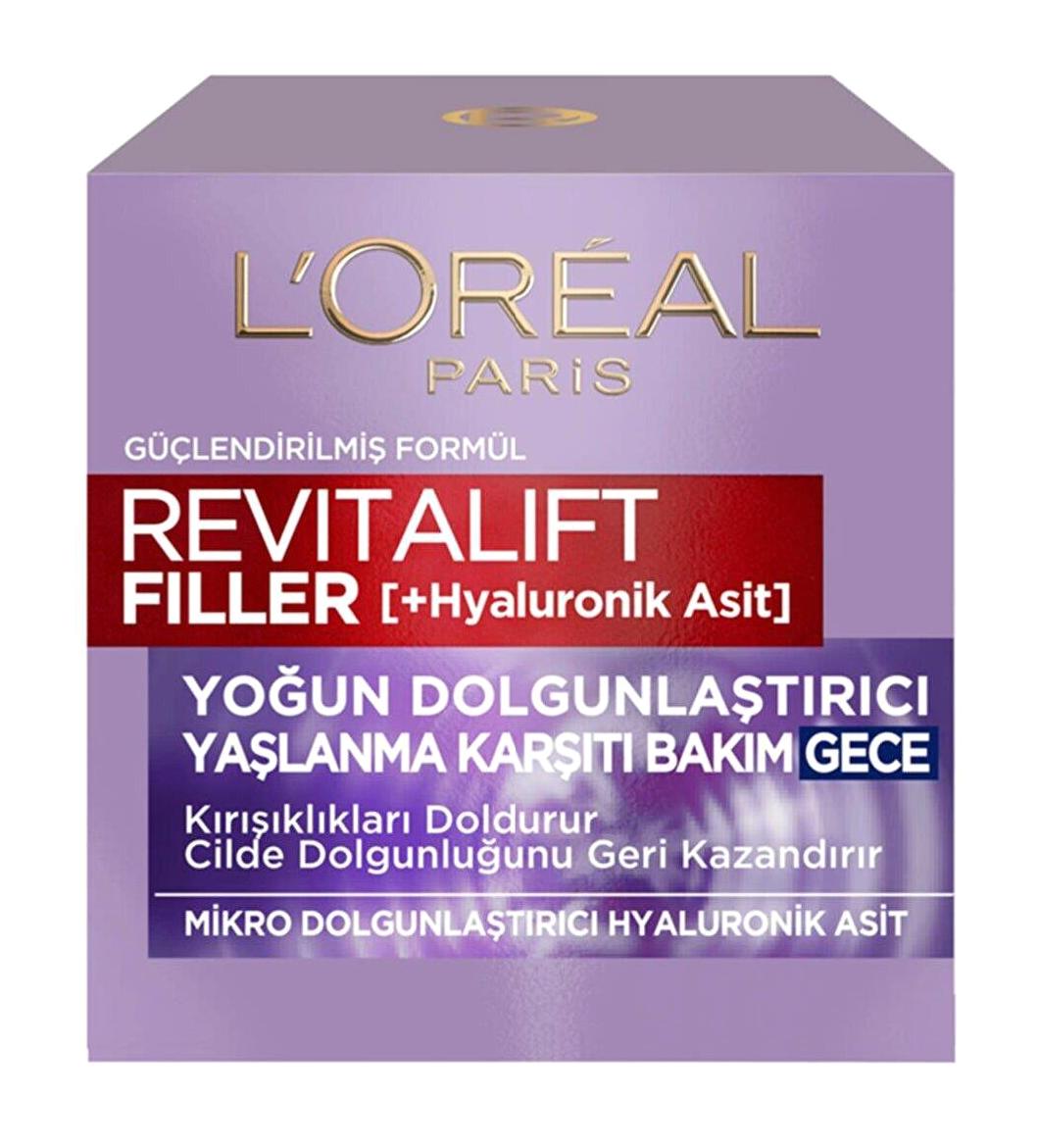 L'oréal Paris Revitalift Filler Nemlendirici Tüm Ciltler Anti-Aging Kırışıklık Giderici Boyun-Yüz Krem 50 ml