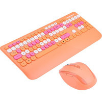 Everest KM-6281 Ergonomik Turuncu Kablosuz Klavye Mouse Seti