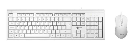 Lenovo Lecco CM 101 Beyaz Kablolu Klavye Mouse Seti