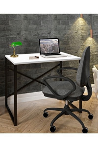 Morpanya Metal Çalışma Masası Laptop Bilgisayar Masası Ofis Masası 60x90 Cm Beyaz