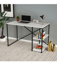 Cosargroup Çalışma Masası Kitaplıklı Metal Bilgisayar Laptop Ofis Masası