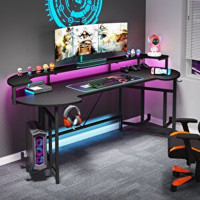 Zizuva Özel Tasarım Siyah Gaming Masa