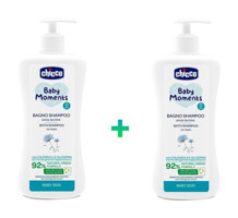 Chicco Baby Moments Göz Yakmayan Hassas Ciltler İçin Bebek Şampuanı 2x500 ml
