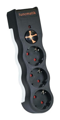 Tunçmatik Powersurge TSK5082 3'lü Soket Kablosuz Tekli 525 J Akım Korumalı Priz
