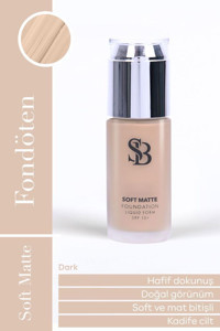 Selin Beauty Soft Matte Dark Su Bazlı Güneş Koruyuculu Likit Serum Fondöten 40 ml